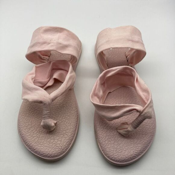 Sanuk Lotus Pink Yoga Sandals Size 8 - Picture 1 of 6